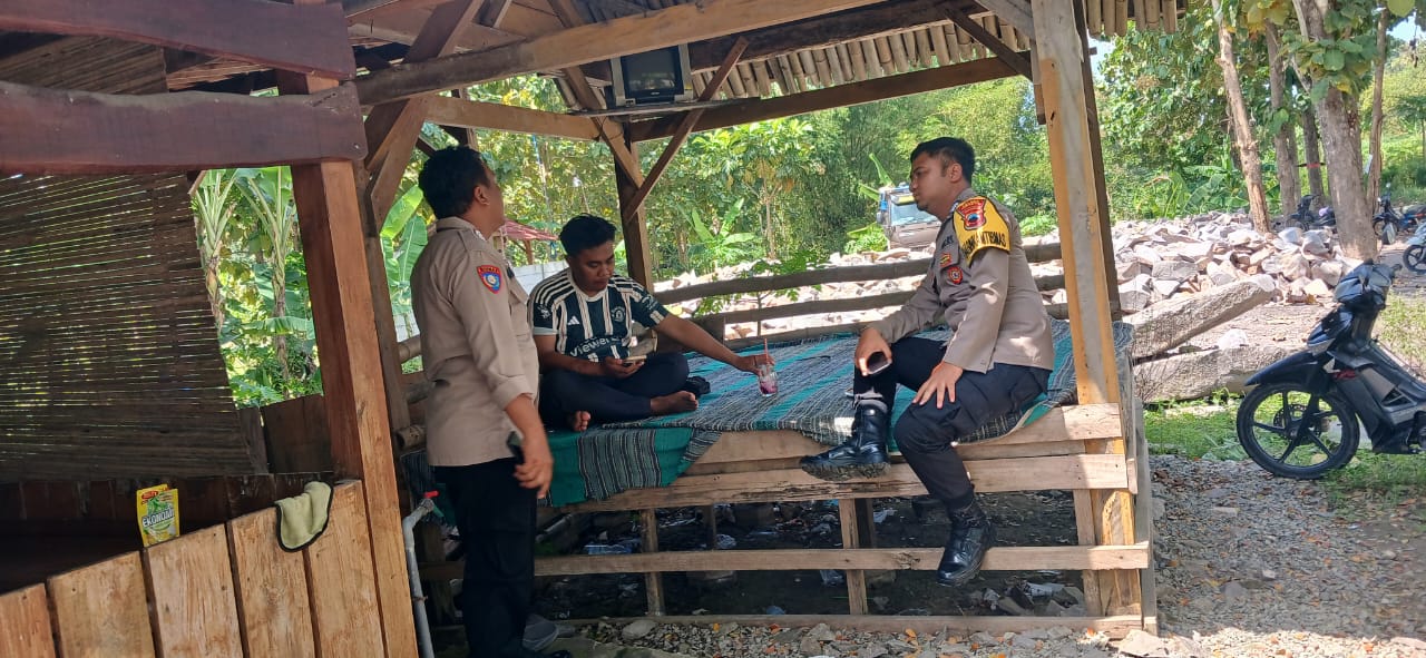 Blusukan Tatap Muka Dengan Warga, Bhabinkamtibmas Polsek Pancur Sosialisasikan Anti Premanisme