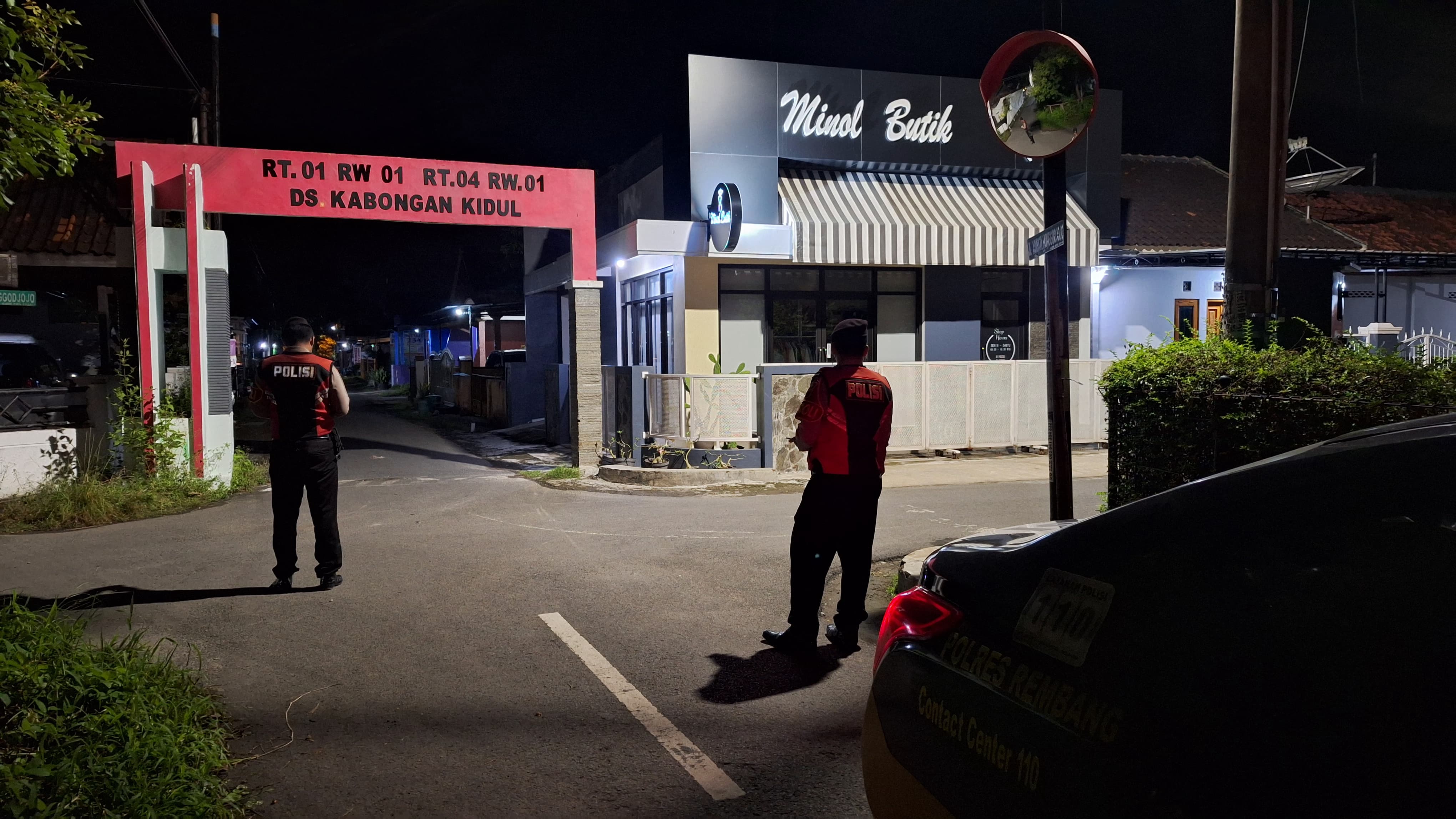 Rawan Kejahatan Premanisme, Satgas Samapta Polres Rembang Patroli Malam Dinihari Sasar Pemukiman Warga di Jam Rawan