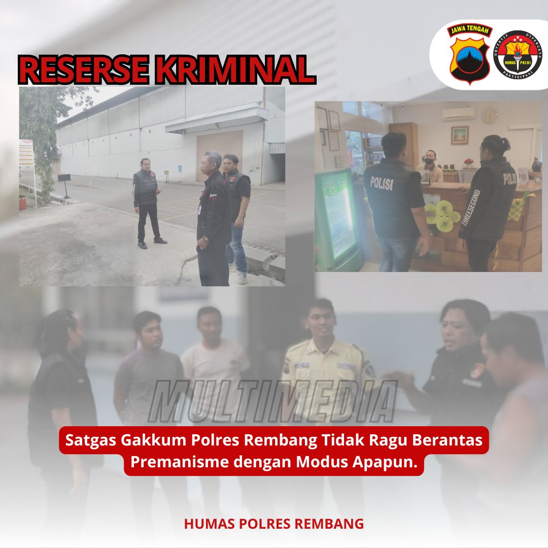 H-1 Berakhirnya Ops Aman Candi 2025, Satga Gakkum Polres Rembang Terus Gencarkan Target Operasinya
