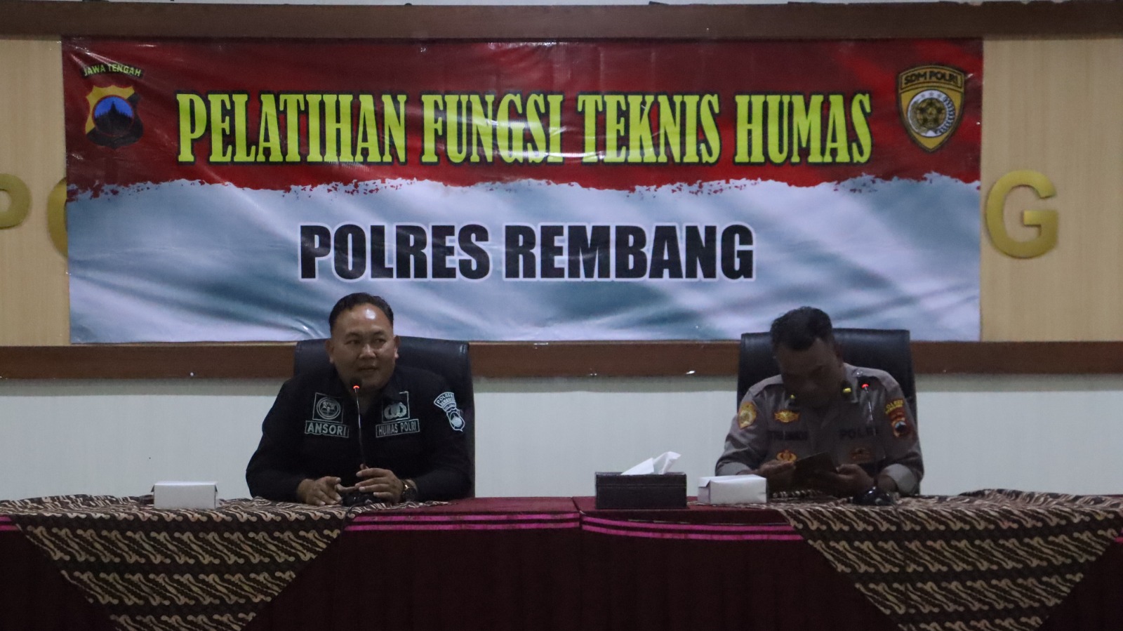 Upaya Tingkatkan Kemampuan Kehumasan, Polres Rembang Gelar Pelatihan Fungsi Teknis Humas