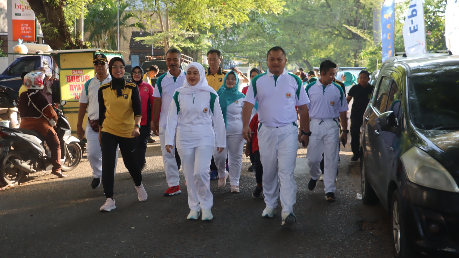 Kapolres Rembang dan Pejabat Utama Hadiri Olahraga Bersama dalam Rangka HUT PP Polri ke 26