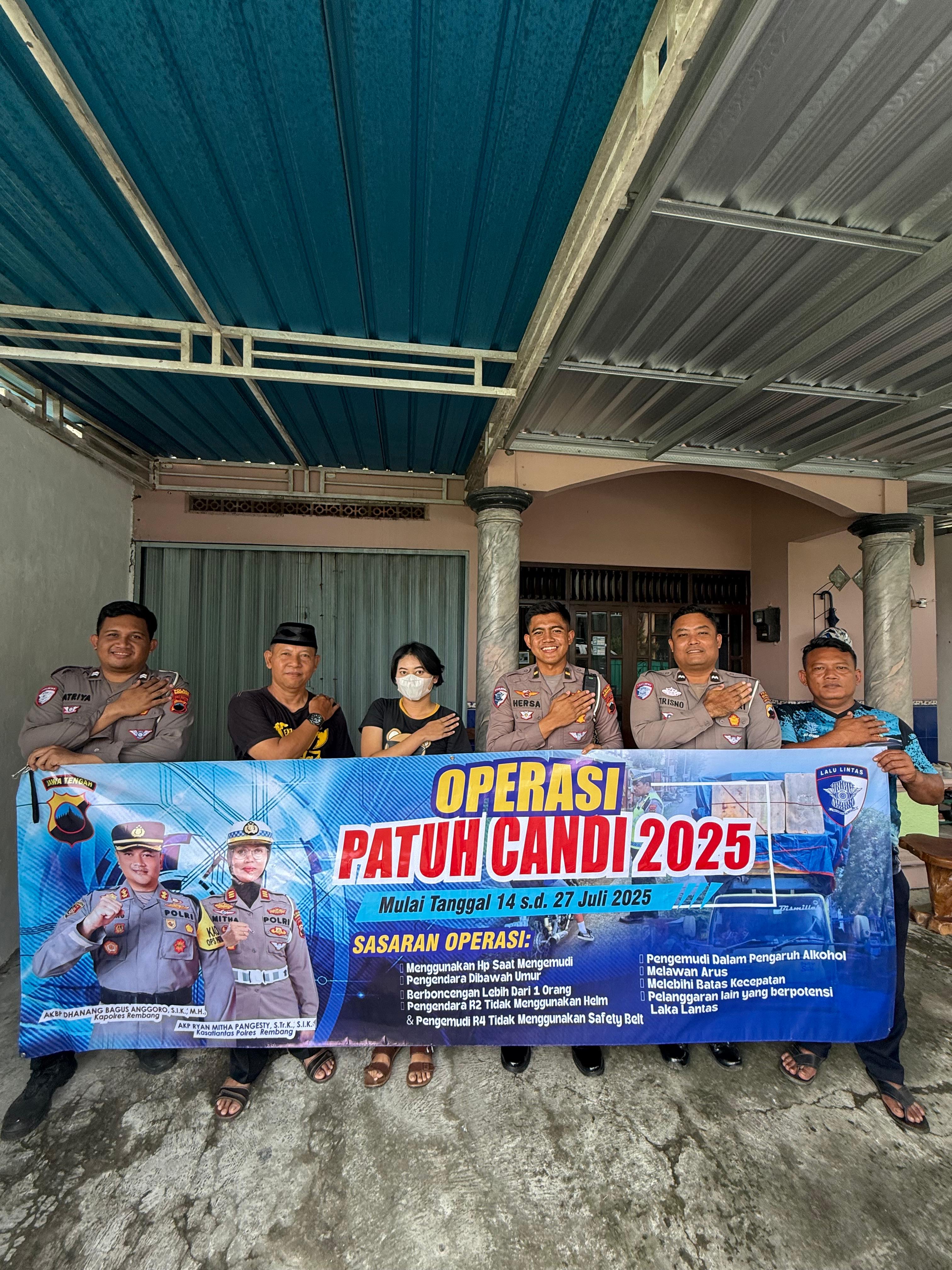 Ops Patuh Candi 2025, Satlantas Polres Rembang Laksanakan Kegiatan Simpatik Kunjungi Korban Laka Lantas