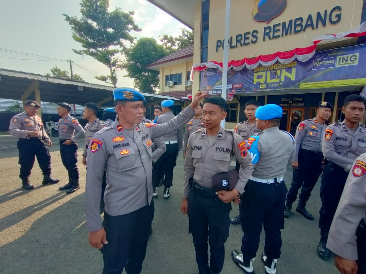 Jaga Kedisiplinan Anggota, Si Propam Polres Rembang Rutin Galakkan Gaktiblin terhadap Anggota